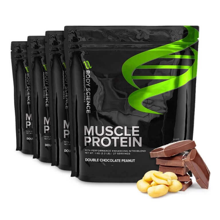 Muscle protein double chocolate peanut